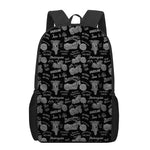 Motorcycle Quote Pattern Print 17 Inch Backpack