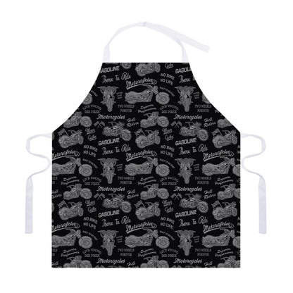 Motorcycle Quote Pattern Print Adjustable Apron
