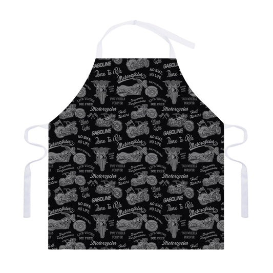 Motorcycle Quote Pattern Print Adjustable Apron