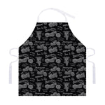 Motorcycle Quote Pattern Print Adjustable Apron