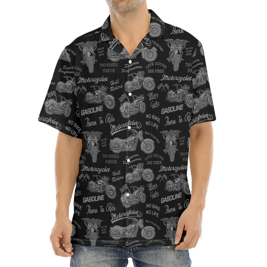 Motorcycle Quote Pattern Print Aloha Shirt