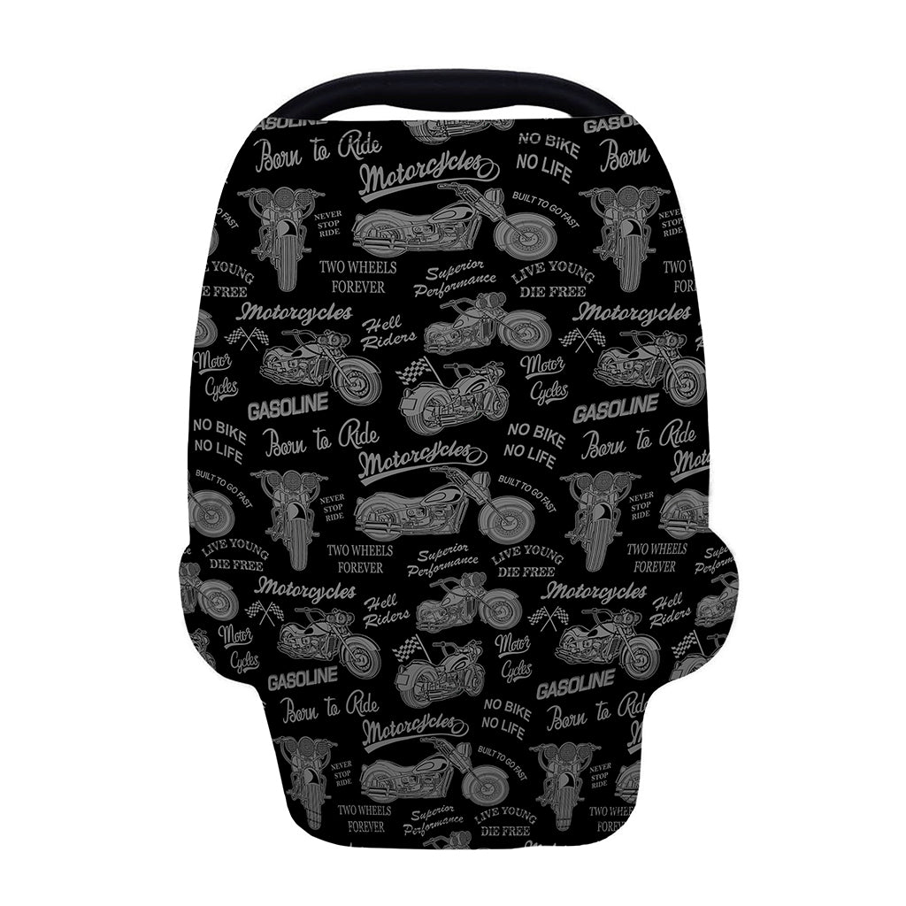 Motorcycle Quote Pattern Print Baby Seat Cover