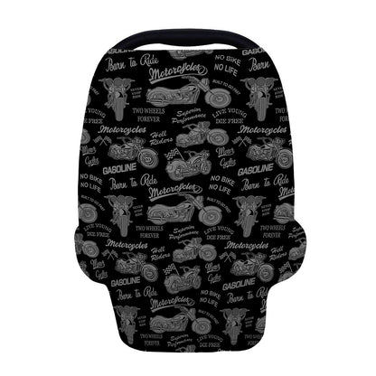 Motorcycle Quote Pattern Print Baby Seat Cover