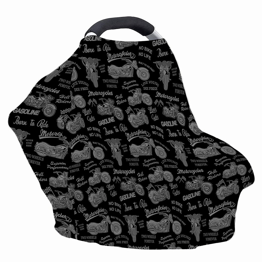 Motorcycle Quote Pattern Print Baby Seat Cover