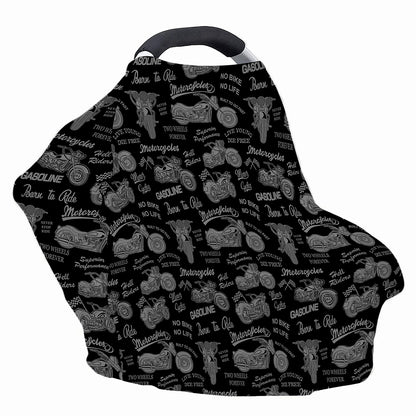 Motorcycle Quote Pattern Print Baby Seat Cover