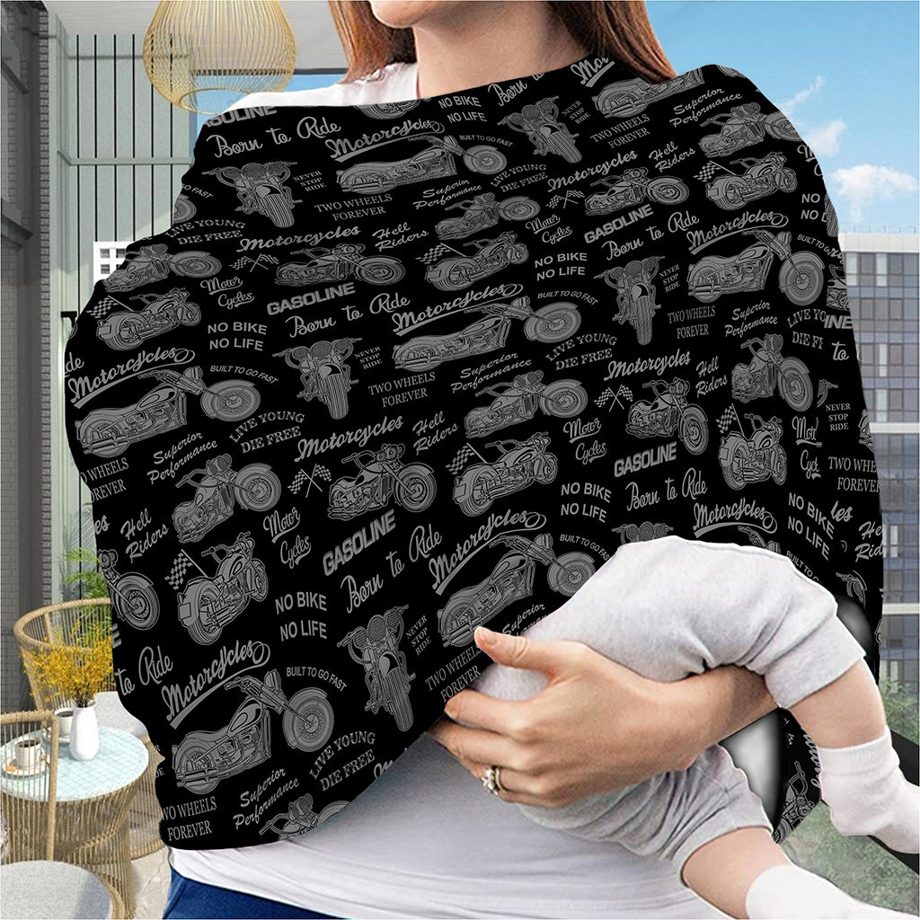 Motorcycle Quote Pattern Print Baby Seat Cover