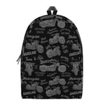 Motorcycle Quote Pattern Print Backpack