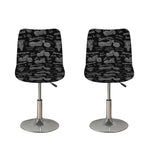 Motorcycle Quote Pattern Print Bar Stool Covers