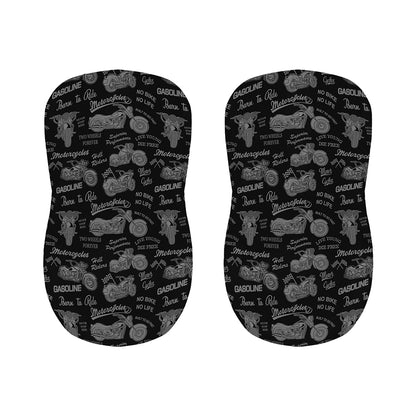 Motorcycle Quote Pattern Print Bar Stool Covers