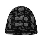 Motorcycle Quote Pattern Print Beanie