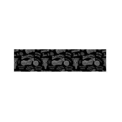 Motorcycle Quote Pattern Print Bed Runner