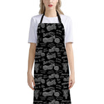Motorcycle Quote Pattern Print Bib Apron With Pocket