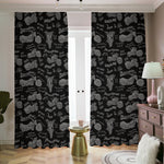 Motorcycle Quote Pattern Print Blackout Pencil Pleat Curtains