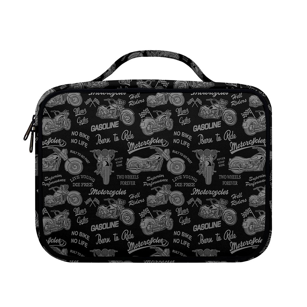 Motorcycle Quote Pattern Print Briefcase Bible Bag