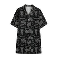 Motorcycle Quote Pattern Print Cotton Hawaiian Shirt