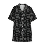 Motorcycle Quote Pattern Print Cotton Hawaiian Shirt