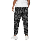 Motorcycle Quote Pattern Print Cotton Pants