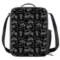 Motorcycle Quote Pattern Print Crossbody Lunch Bag