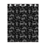Motorcycle Quote Pattern Print Curtain