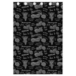 Motorcycle Quote Pattern Print Curtain