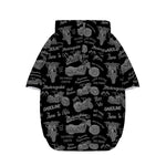 Motorcycle Quote Pattern Print Dog Zip Up Hoodie