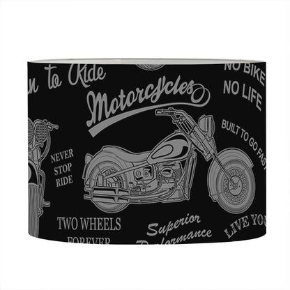 Motorcycle Quote Pattern Print Drum Lamp Shade
