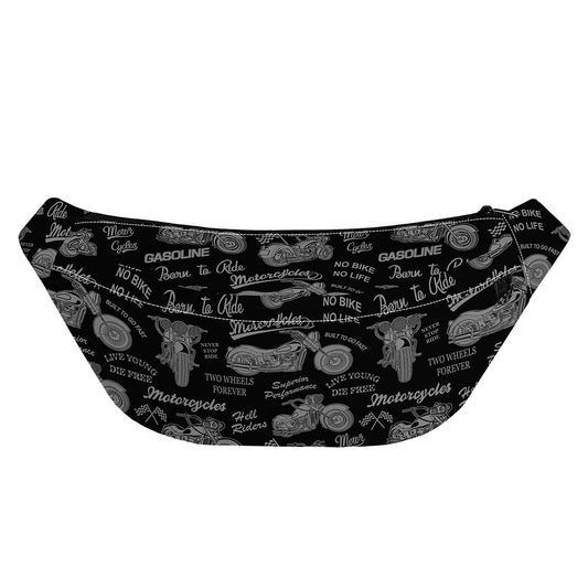 Motorcycle Quote Pattern Print Fanny Pack
