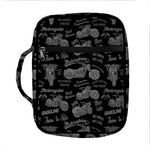 Motorcycle Quote Pattern Print Front Pocket Bible Bag
