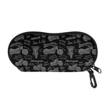 Motorcycle Quote Pattern Print Glasses Case