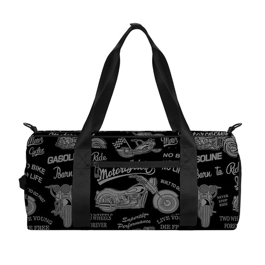 Motorcycle Quote Pattern Print Gym Bag