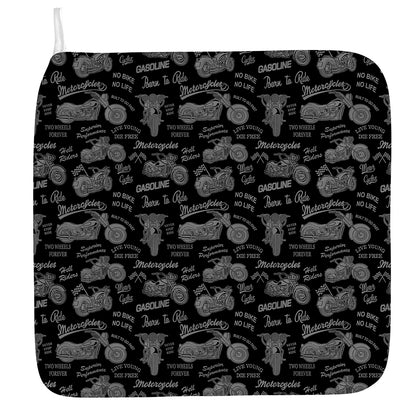 Motorcycle Quote Pattern Print Hand Towel