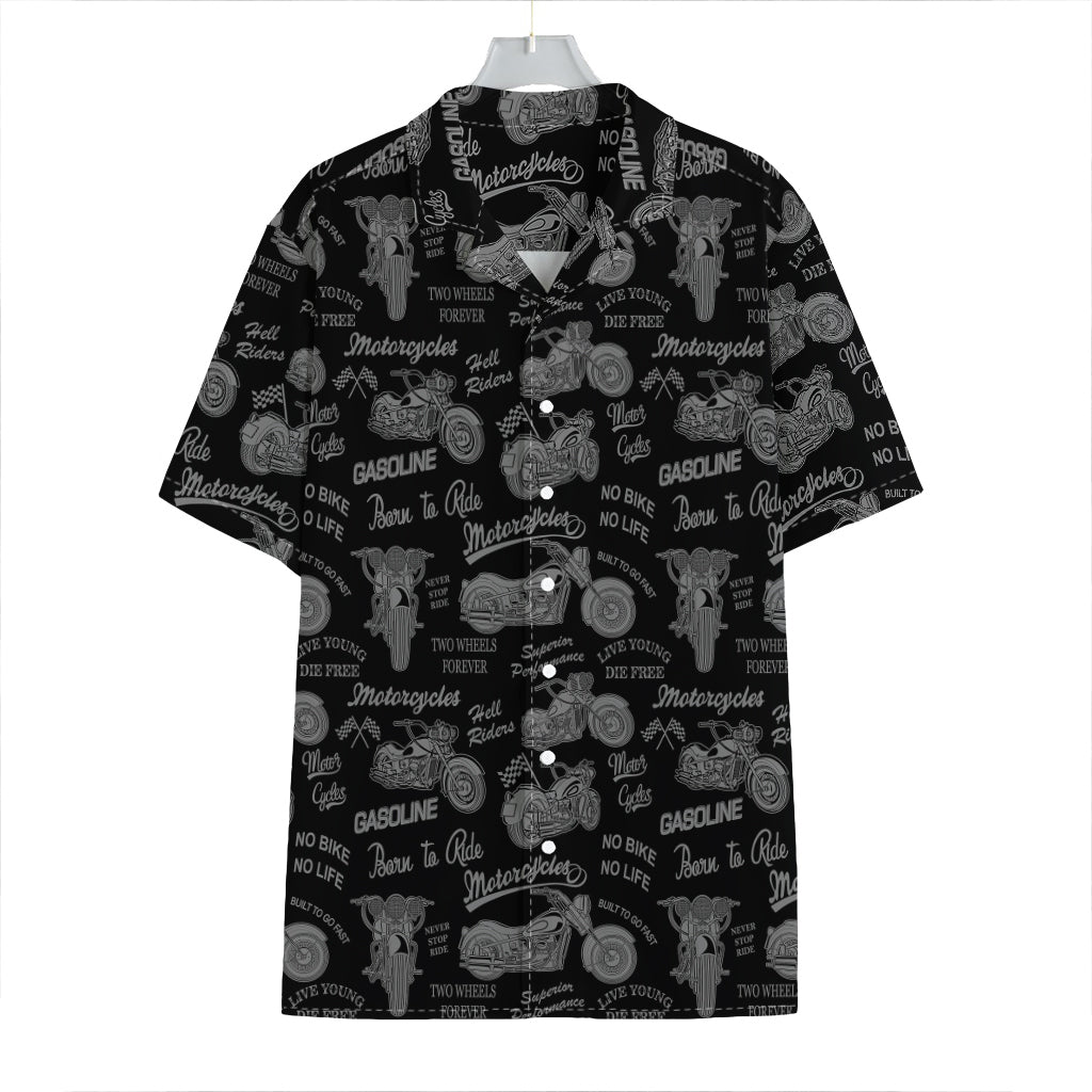 Motorcycle Quote Pattern Print Hawaiian Shirt
