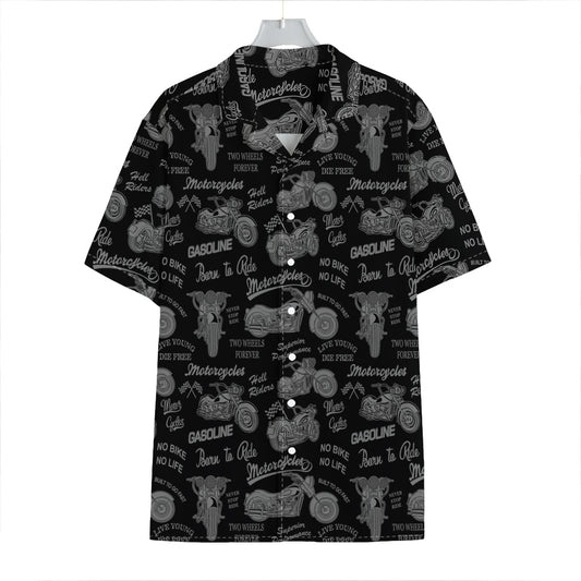 Motorcycle Quote Pattern Print Hawaiian Shirt