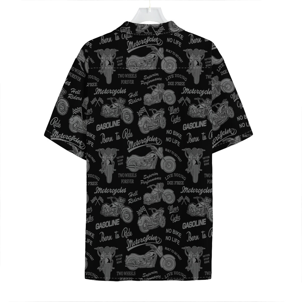 Motorcycle Quote Pattern Print Hawaiian Shirt