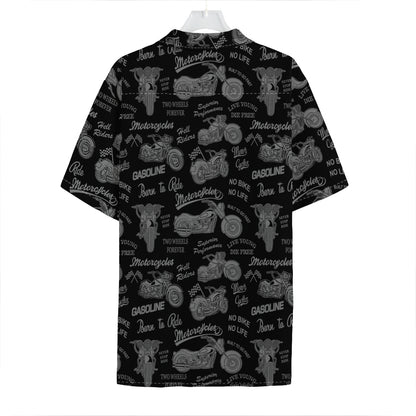 Motorcycle Quote Pattern Print Hawaiian Shirt