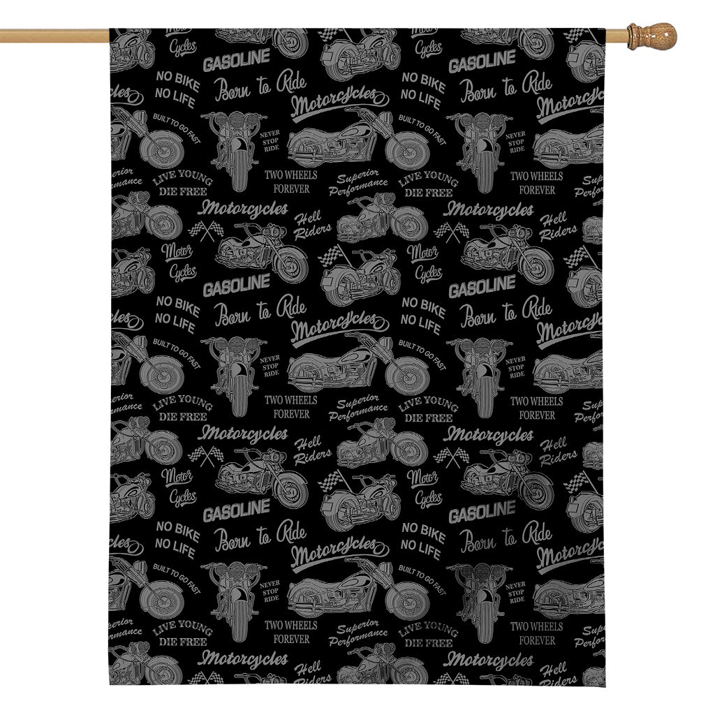 Motorcycle Quote Pattern Print House Flag
