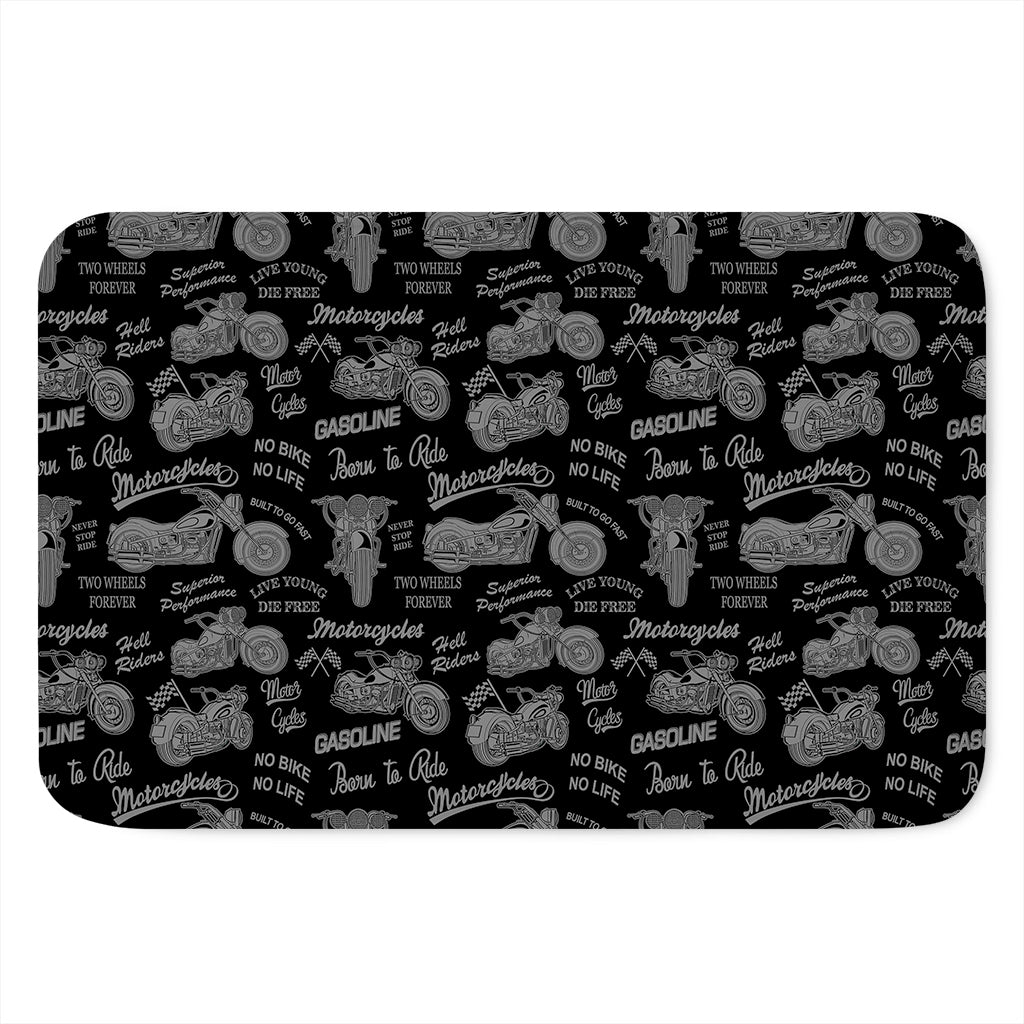 Motorcycle Quote Pattern Print Indoor Door Mat