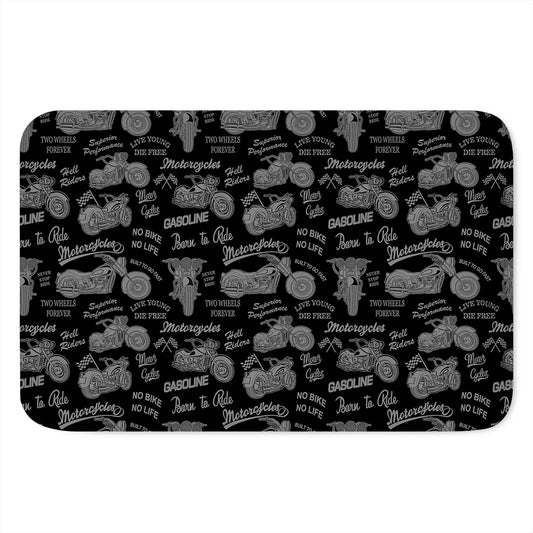 Motorcycle Quote Pattern Print Indoor Door Mat