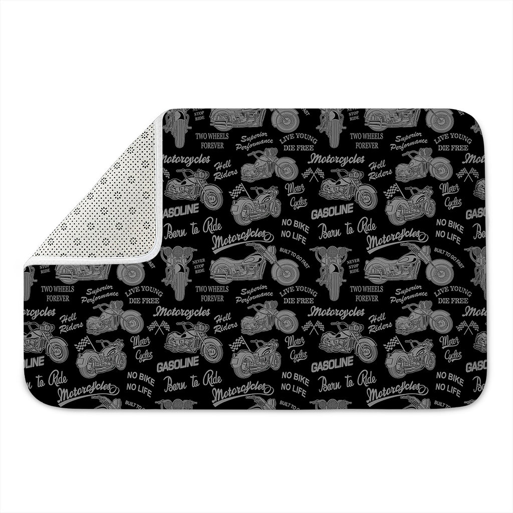 Motorcycle Quote Pattern Print Indoor Door Mat