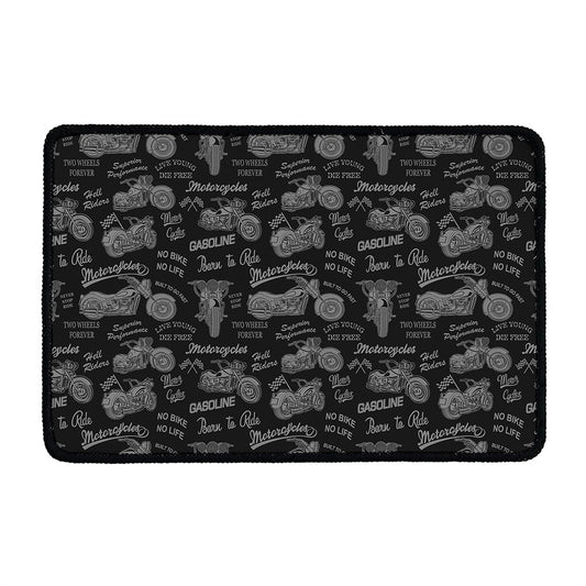 Motorcycle Quote Pattern Print Kitchen Mat