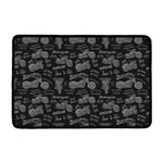 Motorcycle Quote Pattern Print Kitchen Mat