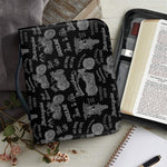 Motorcycle Quote Pattern Print Leather Bible Cover