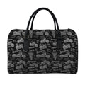 Motorcycle Quote Pattern Print Leather Duffel Bag