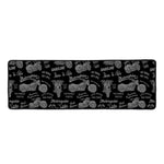Motorcycle Quote Pattern Print Long Kitchen Mat