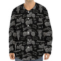 Motorcycle Quote Pattern Print Long Sleeve Baseball Jersey