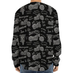 Motorcycle Quote Pattern Print Long Sleeve Baseball Jersey