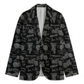 Motorcycle Quote Pattern Print Men's Blazer