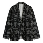 Motorcycle Quote Pattern Print Men's Blazer