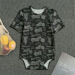 Motorcycle Quote Pattern Print Men's Bodysuit
