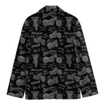 Motorcycle Quote Pattern Print Men's Cotton Blazer